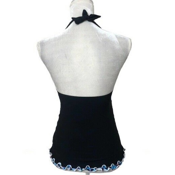 Gottex Women Pin Wheel Ruffle Stretch Tie Back Halter Tankini Swm Top 40 $88 NWT - Picture 5 of 5